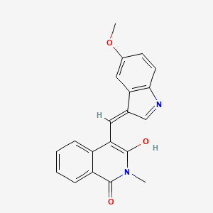 molecular formula C20H16N2O3 B2964847 4-[(5-methoxy-1H-indol-3-yl)methylene]-2-methyl-1,3(2H,4H)-isoquinolinedione CAS No. 861207-87-6