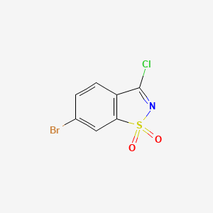 molecular formula C7H3BrClNO2S B2964848 6-Bromo-3-chlorobenzisothiazole 1,1-dioxide CAS No. 87476-69-5