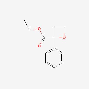 molecular formula C12H14O3 B2964855 Ethyl 2-phenyloxetane-2-carboxylate CAS No. 1821361-17-4