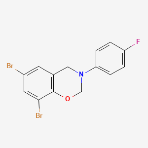 6,8-dibromo-3-(4-fluorophenyl)-3,4-dihydro-2H-1,3-benzoxazine