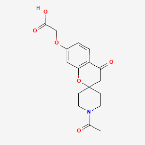 [(1'-Acetyl-4-oxo-3,4-dihydrospiro[chromene-2,4'-piperidin]-7-yl)oxy]acetic acid