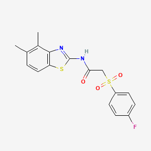 N-(4,5-dimethylbenzo[d]thiazol-2-yl)-2-((4-fluorophenyl)sulfonyl)acetamide