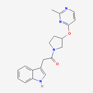 2-(1H-indol-3-yl)-1-{3-[(2-methylpyrimidin-4-yl)oxy]pyrrolidin-1-yl}ethan-1-one