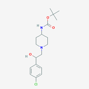 molecular formula C18H27ClN2O3 B2964864 Tert-butyl {1-[2-(4-chlorophenyl)-2-hydroxyethyl]piperidin-4-yl}carbamate CAS No. 1338691-10-3