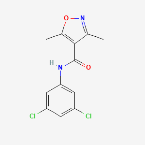 molecular formula C12H10Cl2N2O2 B2964895 N-(3,5-dichlorophenyl)-3,5-dimethyl-1,2-oxazole-4-carboxamide CAS No. 478031-32-2