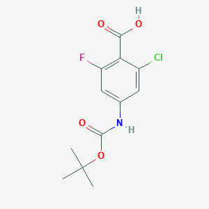 molecular formula C12H13ClFNO4 B2964909 4-{[(Tert-butoxy)carbonyl]amino}-2-chloro-6-fluorobenzoic acid CAS No. 2248271-56-7