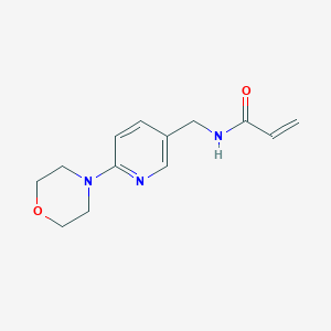 molecular formula C13H17N3O2 B2964974 N-[(6-morpholin-4-ylpyridin-3-yl)methyl]prop-2-enamide CAS No. 1156923-15-7