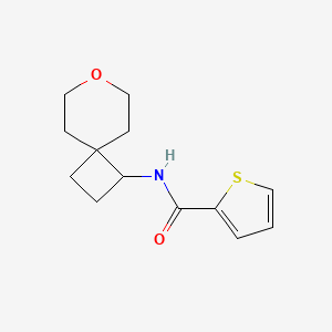 molecular formula C13H17NO2S B2964986 N-{7-oxaspiro[3.5]nonan-1-yl}thiophene-2-carboxamide CAS No. 2210048-84-1