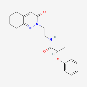 molecular formula C19H23N3O3 B2964995 N-[2-(3-oxo-2,3,5,6,7,8-hexahydrocinnolin-2-yl)ethyl]-2-phenoxypropanamide CAS No. 2097892-66-3