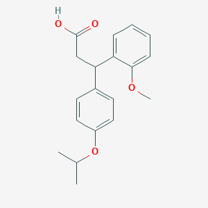 3-(2-Methoxyphenyl)-3-[4-(propan-2-yloxy)phenyl]propanoic acid
