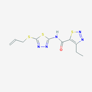 4-ethyl-N-(5-prop-2-enylsulfanyl-1,3,4-thiadiazol-2-yl)thiadiazole-5-carboxamide