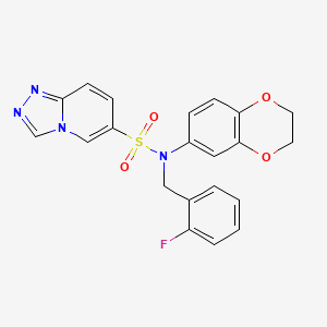 N~6~-(2,3-dihydro-1,4-benzodioxin-6-yl)-N~6~-(2-fluorobenzyl)[1,2,4]triazolo[4,3-a]pyridine-6-sulfonamide