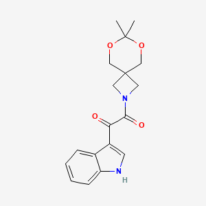 1-(7,7-dimethyl-6,8-dioxa-2-azaspiro[3.5]nonan-2-yl)-2-(1H-indol-3-yl)ethane-1,2-dione