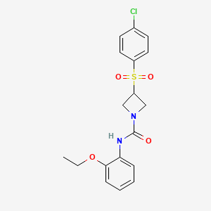 3-((4-chlorophenyl)sulfonyl)-N-(2-ethoxyphenyl)azetidine-1-carboxamide