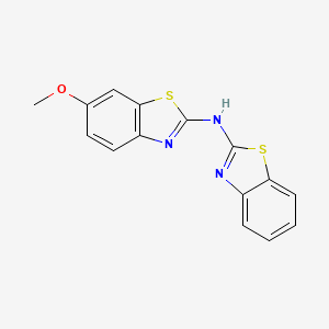 molecular formula C15H11N3OS2 B2965034 Benzothiazol-2-yl-(6-methoxy-benzothiazol-2-yl)-amine CAS No. 111931-63-6