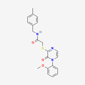 2-[4-(2-methoxyphenyl)-3-oxopyrazin-2-yl]sulfanyl-N-[(4-methylphenyl)methyl]acetamide