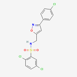 2,5-dichloro-N-{[3-(4-chlorophenyl)-5-isoxazolyl]methyl}benzenesulfonamide