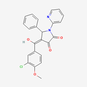 4-(3-chloro-4-methoxybenzoyl)-3-hydroxy-5-phenyl-1-(pyridin-2-yl)-1H-pyrrol-2(5H)-one