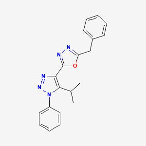 2-benzyl-5-(5-isopropyl-1-phenyl-1H-1,2,3-triazol-4-yl)-1,3,4-oxadiazole