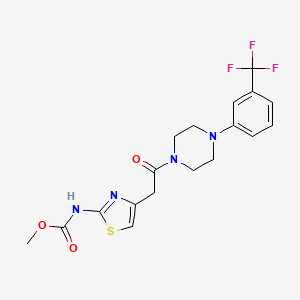 Methyl (4-(2-oxo-2-(4-(3-(trifluoromethyl)phenyl)piperazin-1-yl)ethyl)thiazol-2-yl)carbamate