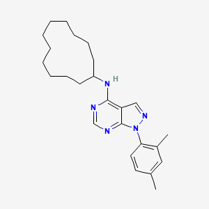molecular formula C25H35N5 B2965071 N-cyclododecyl-1-(2,4-dimethylphenyl)-1H-pyrazolo[3,4-d]pyrimidin-4-amine CAS No. 393784-49-1