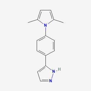 3-[4-(2,5-dimethyl-1H-pyrrol-1-yl)phenyl]-1H-pyrazole