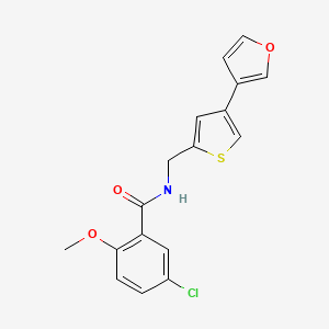 B2965081 5-chloro-N-{[4-(furan-3-yl)thiophen-2-yl]methyl}-2-methoxybenzamide CAS No. 2379998-17-9
