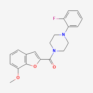 molecular formula C20H19FN2O3 B2965104 (4-(2-Fluorophenyl)piperazin-1-yl)(7-methoxybenzofuran-2-yl)methanone CAS No. 879070-19-6
