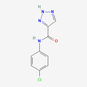 molecular formula C9H7ClN4O B2965106 N-(4-chlorophenyl)-1H-1,2,3-triazole-5-carboxamide CAS No. 1489599-29-2