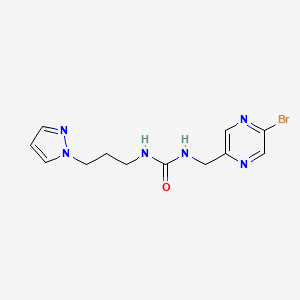 1-[(5-bromopyrazin-2-yl)methyl]-3-[3-(1H-pyrazol-1-yl)propyl]urea