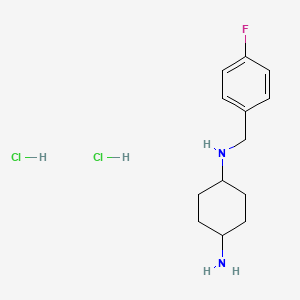 molecular formula C13H21Cl2FN2 B2965123 (1R*,4R*)-N1-(4-Fluorobenzyl)cyclohexane-1,4-diamine dihydrochloride CAS No. 1286265-53-9