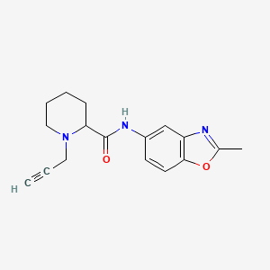 N-(2-methyl-1,3-benzoxazol-5-yl)-1-(prop-2-yn-1-yl)piperidine-2-carboxamide