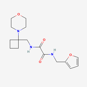 molecular formula C16H23N3O4 B2965130 N-(Furan-2-ylmethyl)-N'-[(1-morpholin-4-ylcyclobutyl)methyl]oxamide CAS No. 2380179-74-6