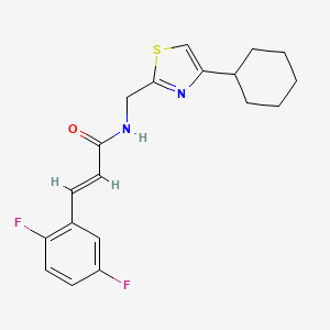 (E)-N-((4-cyclohexylthiazol-2-yl)methyl)-3-(2,5-difluorophenyl)acrylamide