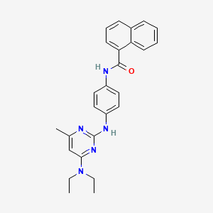 molecular formula C26H27N5O B2965138 N-(4-{[4-(diethylamino)-6-methylpyrimidin-2-yl]amino}phenyl)naphthalene-1-carboxamide CAS No. 923122-99-0