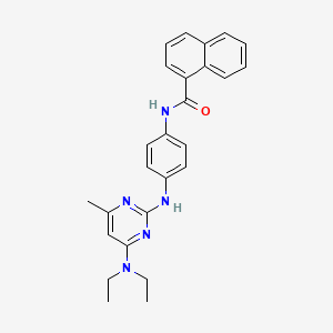 molecular formula C26H27N5O B2965138 N-(4-((4-(diethylamino)-6-methylpyrimidin-2-yl)amino)phenyl)-1-naphthamide CAS No. 923122-99-0