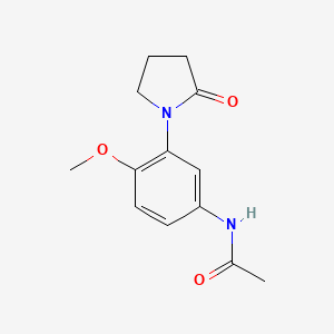 molecular formula C13H16N2O3 B2965142 N-[4-methoxy-3-(2-oxopyrrolidin-1-yl)phenyl]acetamide CAS No. 941957-51-3