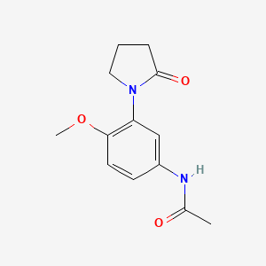 molecular formula C13H16N2O3 B2965142 N-(4-methoxy-3-(2-oxopyrrolidin-1-yl)phenyl)acetamide CAS No. 941957-51-3