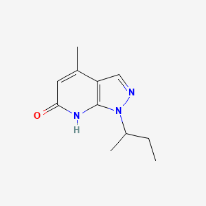 molecular formula C11H15N3O B2965190 1-(butan-2-yl)-4-methyl-1H,6H,7H-pyrazolo[3,4-b]pyridin-6-one CAS No. 1822685-93-7