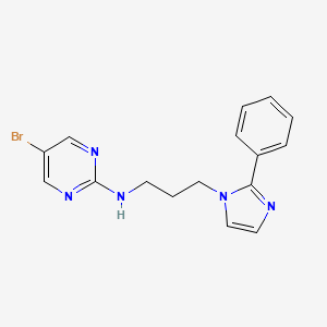 molecular formula C16H16BrN5 B2965196 5-Bromo-N-[3-(2-phenylimidazol-1-yl)propyl]pyrimidin-2-amine CAS No. 2379977-08-7