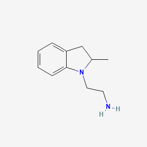 molecular formula C11H16N2 B2965208 2-(2-methyl-2,3-dihydro-1H-indol-1-yl)ethan-1-amine CAS No. 1016522-32-9
