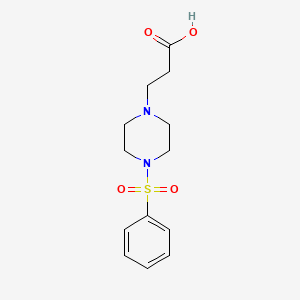 B2965222 3-[4-(benzenesulfonyl)piperazin-1-yl]propanoic Acid CAS No. 893760-31-1