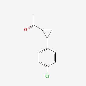molecular formula C11H11ClO B2965233 1-[2-(4-chlorophenyl)cyclopropyl]ethan-1-one CAS No. 54064-34-5