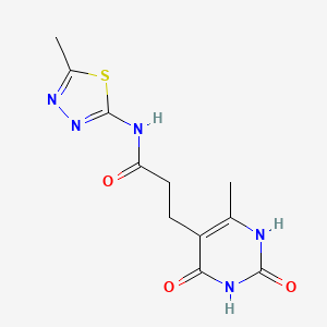 N-(5-methyl-1,3,4-thiadiazol-2-yl)-3-(6-methyl-2,4-dioxo-1,2,3,4-tetrahydropyrimidin-5-yl)propanamide