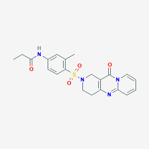 N-(3-methyl-4-((11-oxo-3,4-dihydro-1H-dipyrido[1,2-a:4',3'-d]pyrimidin-2(11H)-yl)sulfonyl)phenyl)propionamide