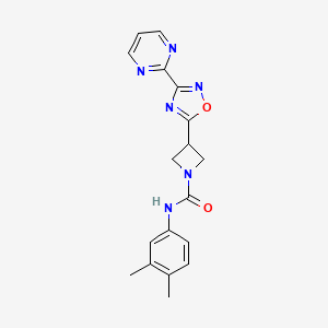 N-(3,4-dimethylphenyl)-3-(3-(pyrimidin-2-yl)-1,2,4-oxadiazol-5-yl)azetidine-1-carboxamide