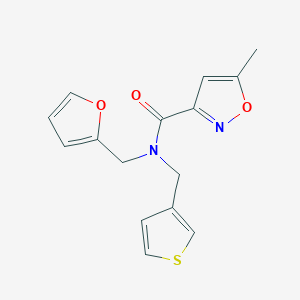 N-(furan-2-ylmethyl)-5-methyl-N-(thiophen-3-ylmethyl)isoxazole-3-carboxamide
