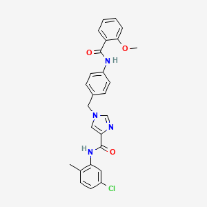 N-(5-chloro-2-methylphenyl)-1-(4-(2-methoxybenzamido)benzyl)-1H-imidazole-4-carboxamide