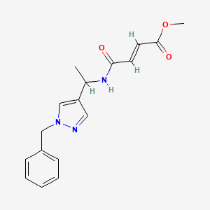 Methyl (E)-4-[1-(1-benzylpyrazol-4-yl)ethylamino]-4-oxobut-2-enoate