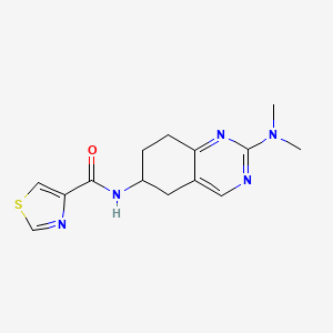 molecular formula C14H17N5OS B2965262 N-[2-(dimethylamino)-5,6,7,8-tetrahydroquinazolin-6-yl]-1,3-thiazole-4-carboxamide CAS No. 2097919-41-8